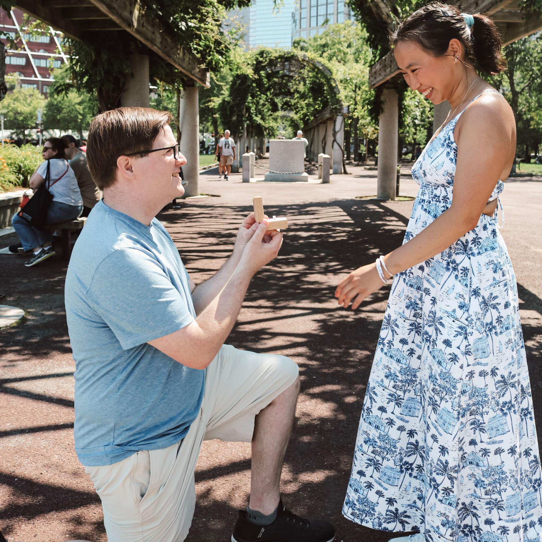 Kyle surprising Kelly with a proposal on his birthday!