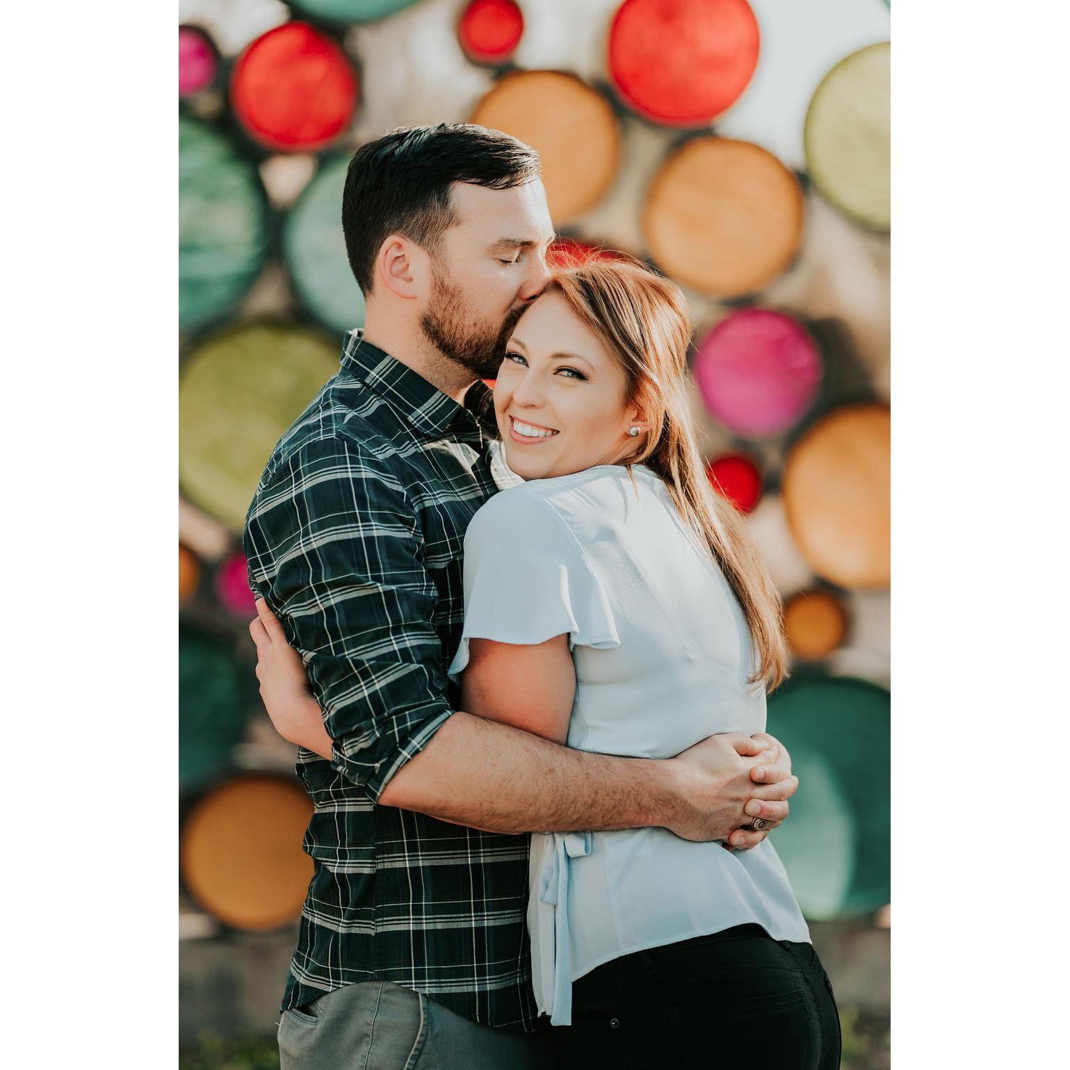 Engagement photos at the Desert Botanical Gardens