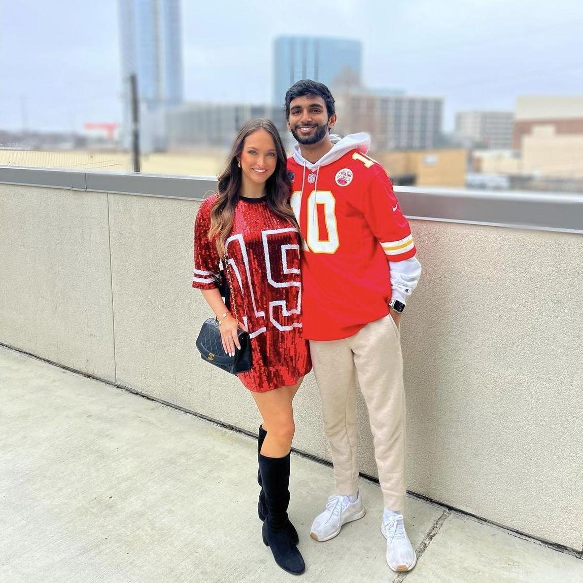 In February 2024, the Chiefs won the Super Bowl! Maryn and Abhilash celebrated together in Dallas!