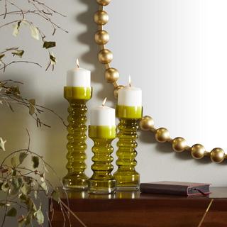 Bubble 3-Piece Pillar Candle Holder Set