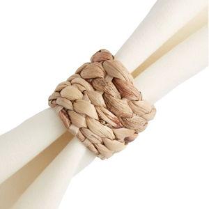 Natural Water Hyacinth Braided Napkin Rings 2 Pack - World Market