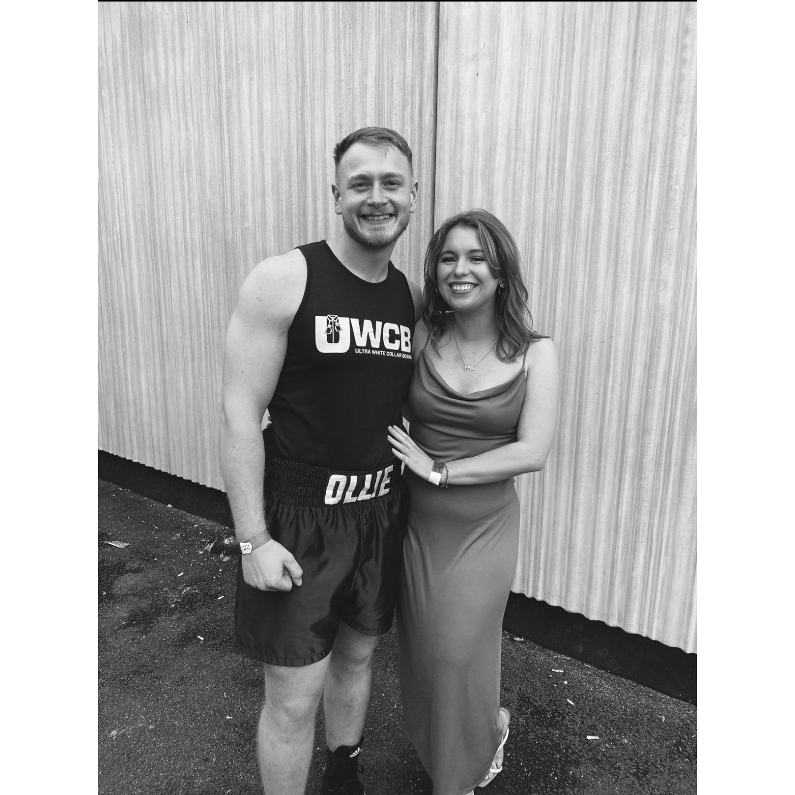 May 2022. Ollie won his white collar boxing match!