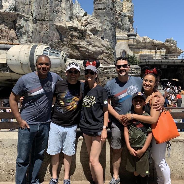 Visiting the Millennium Falcon at Star Wars Galaxy's End in Disneyworld with Vahid's nephew, Samuel, and Star Wars superfans Kalim and Jamal. Chelsea and Camilia came for the mini mouse ears!