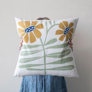 2-Piece Embroidered Floral Throw Pillow Cover Set