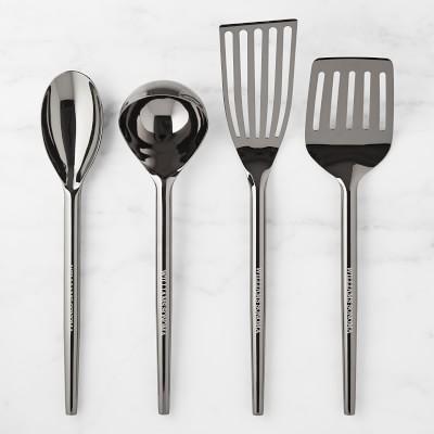 Williams Sonoma Gunmetal Utensils, Set of 4