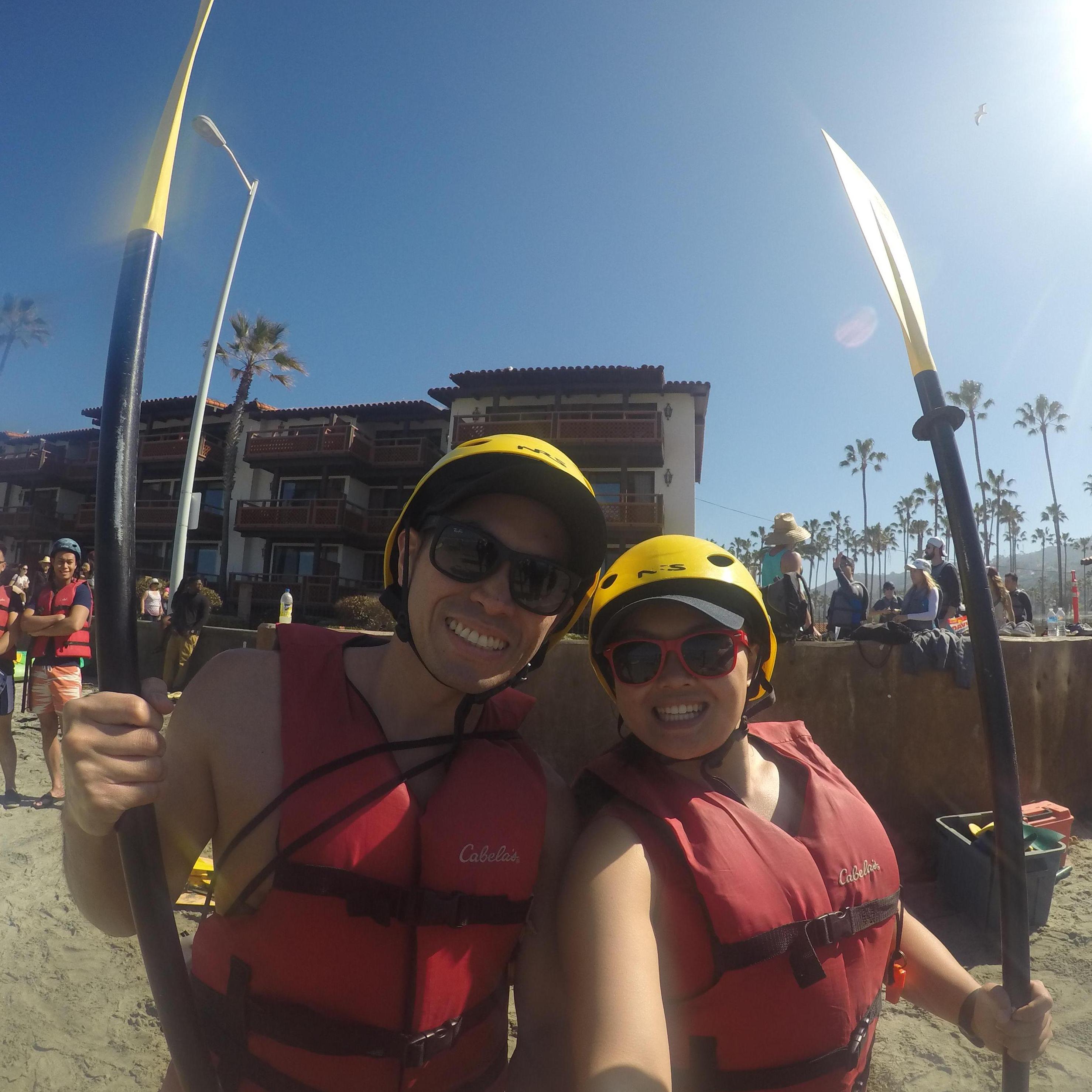 The first time we went kayaking in La Jolla.