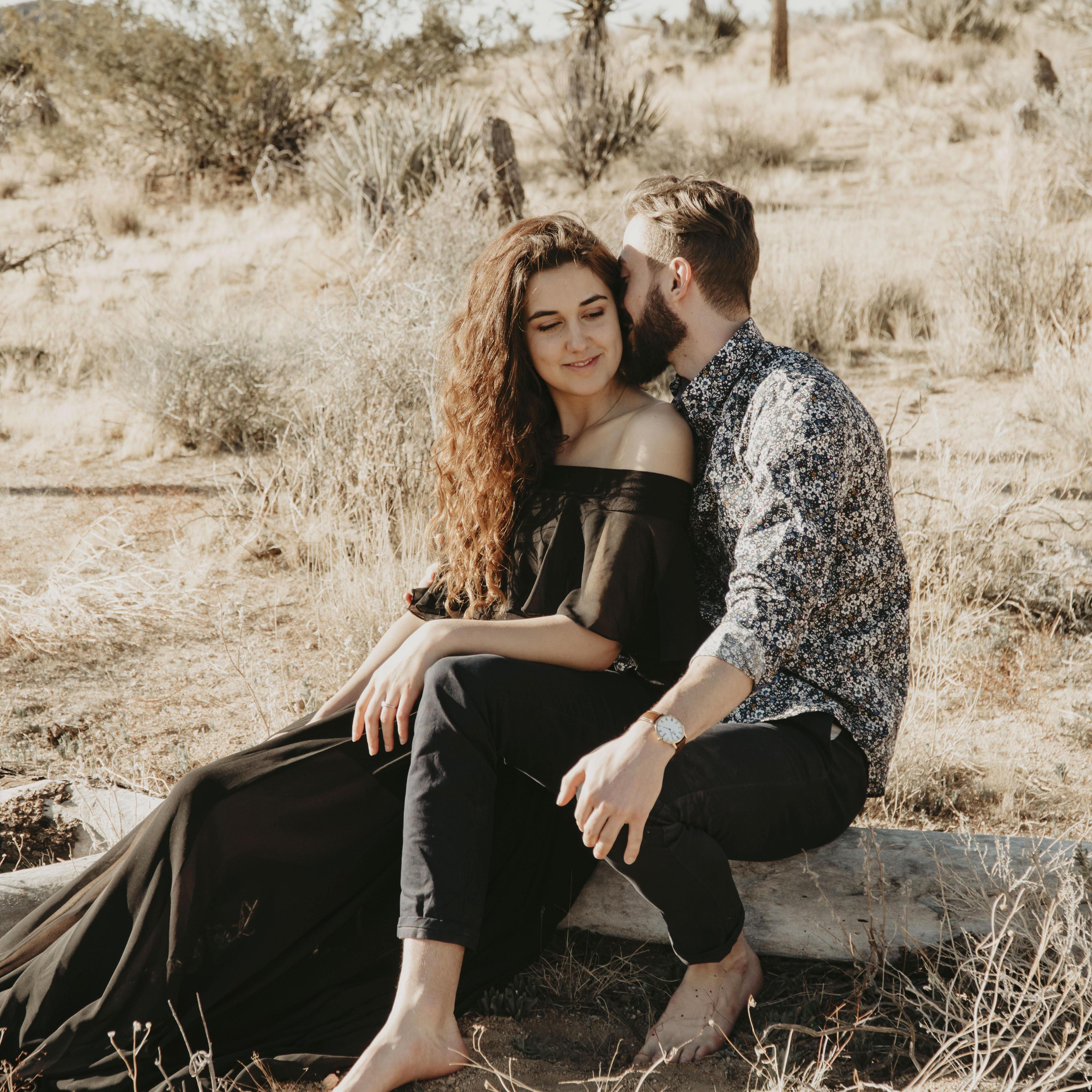 Joshua Tree National Park. Emily couldn't decide between the two dresses, so she brought both.