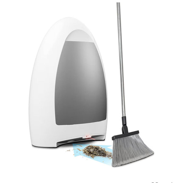 EyeVac Home Touchless Vacuum Automatic Dustpan - Great for Sweeping Pet Hair Food Dirt Kitchen - Ultra Fast & Powerful, No More Bending Down, Bagless, Corded, Automatic Sensors, 1000 Watt (White)