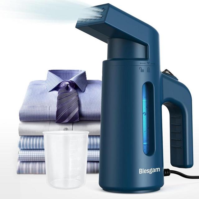Blesgam Steamer for Clothes 700W, Double Row Steam Clothes Steamer, Travel Steamer with 180ML Large Capacity Water Tank, 40S Fast Heat-up Garment Steamer for Home and Office(GY168)
