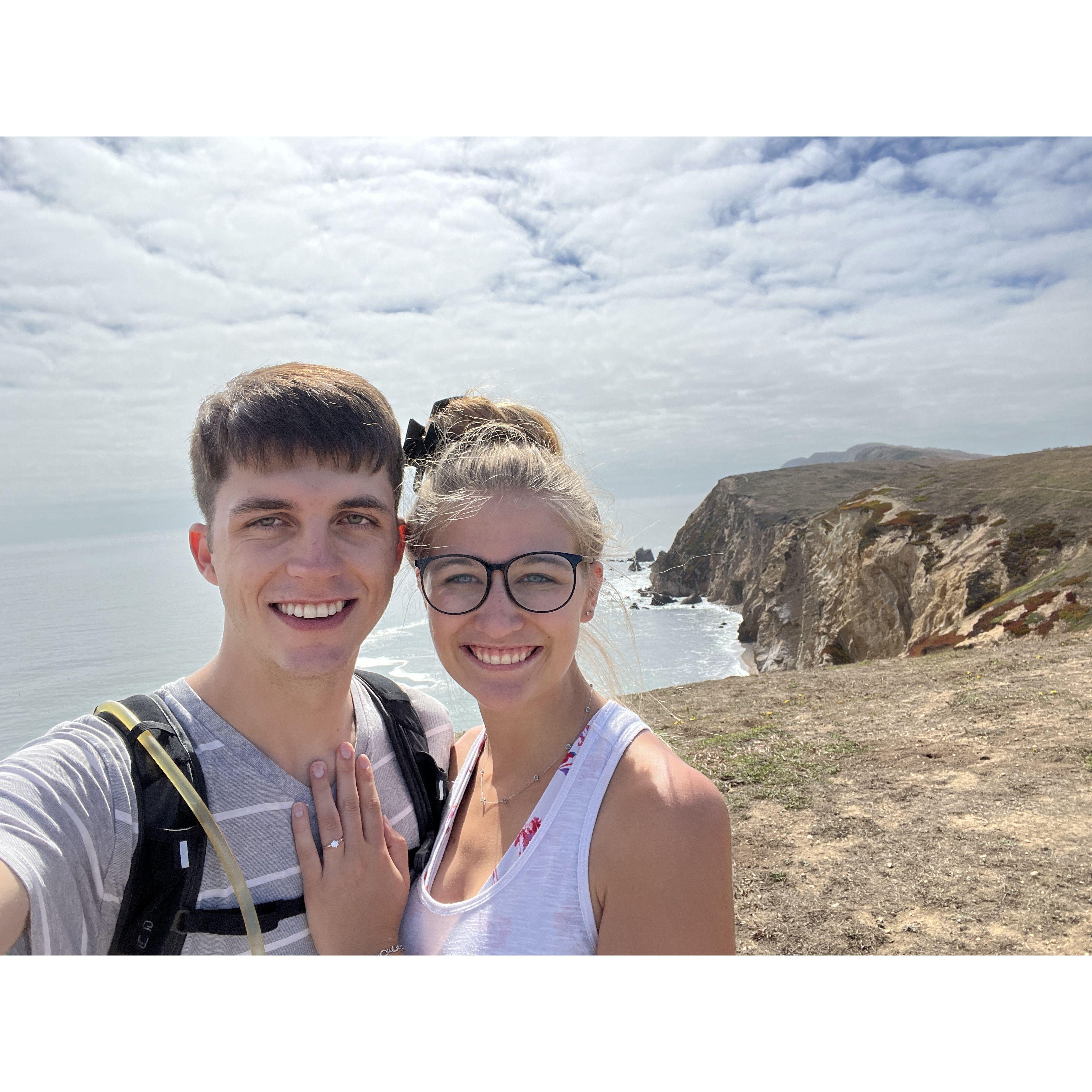 We're Engaged! Point Reyes, Chimney Rock 2022