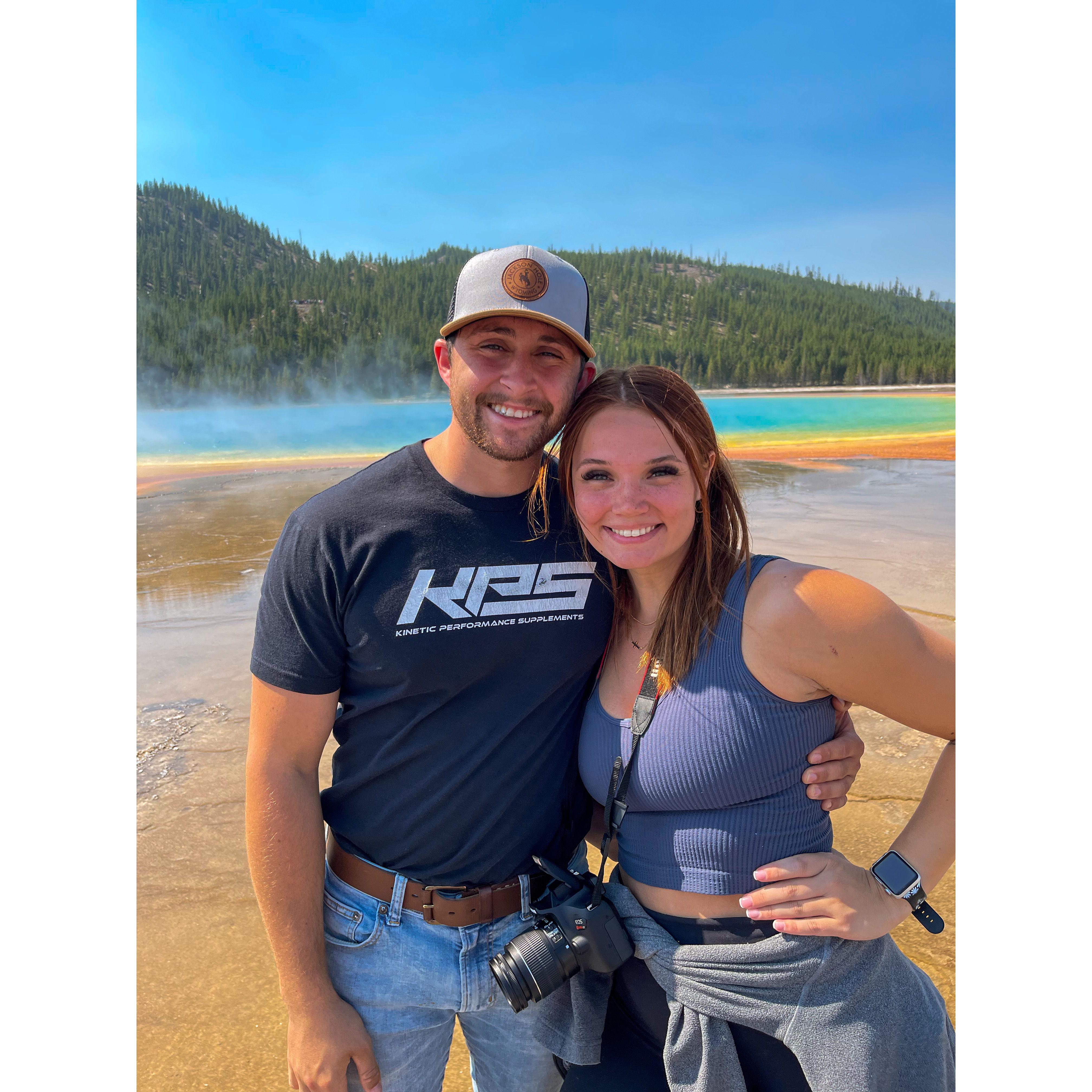 Visiting the Hot Springs in Yellowstone, MO