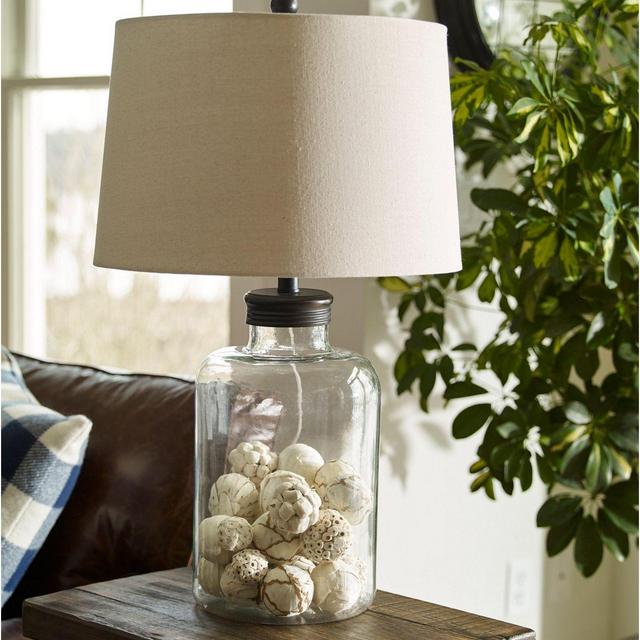 Glass Fillable Table Lamp