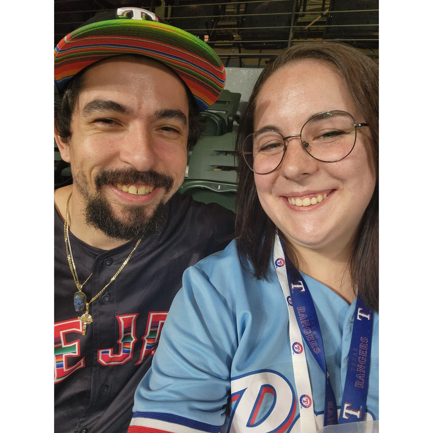 One of many Rangers games together.