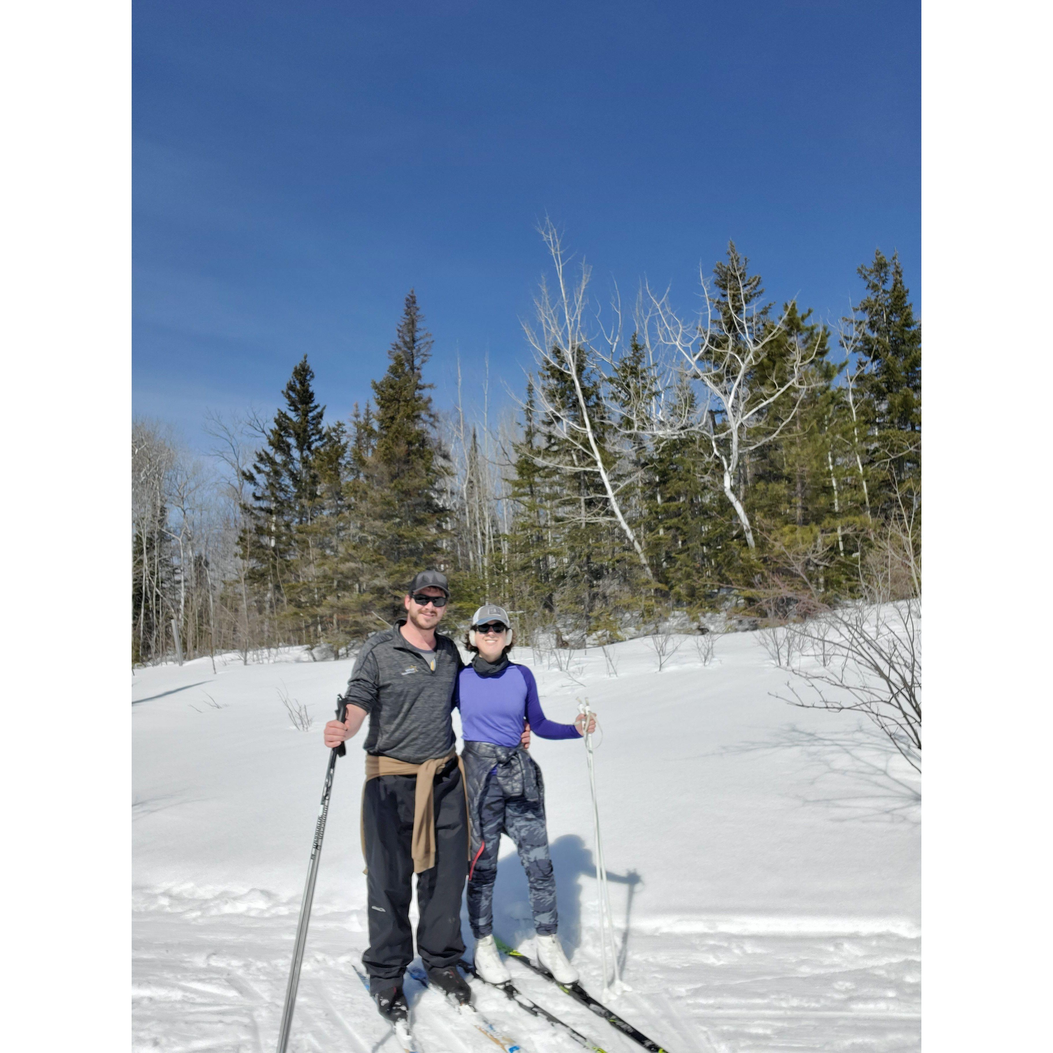 March 2023: Cross country skiing near the North Shore of Lake Superior