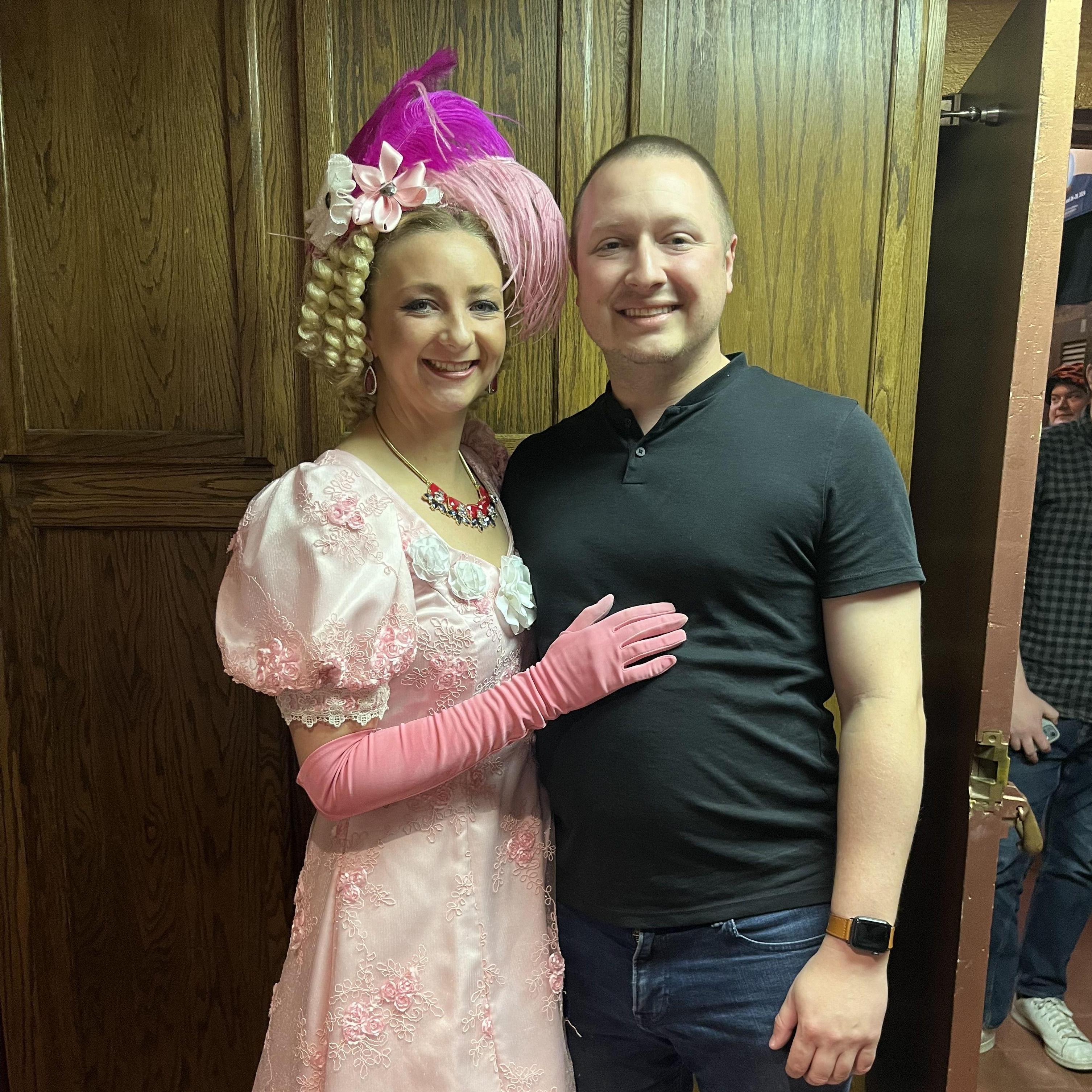 Jeff's first time seeing Casey onstage in "Into the Woods". He came to six out of nine performances... which were all 3 hours long. He's a keeper.