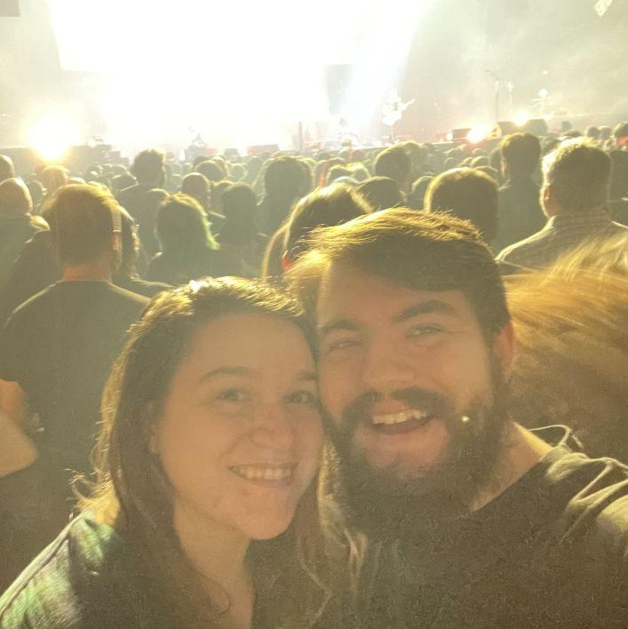 The Ghost concert, which was the first concert we ever went to together.