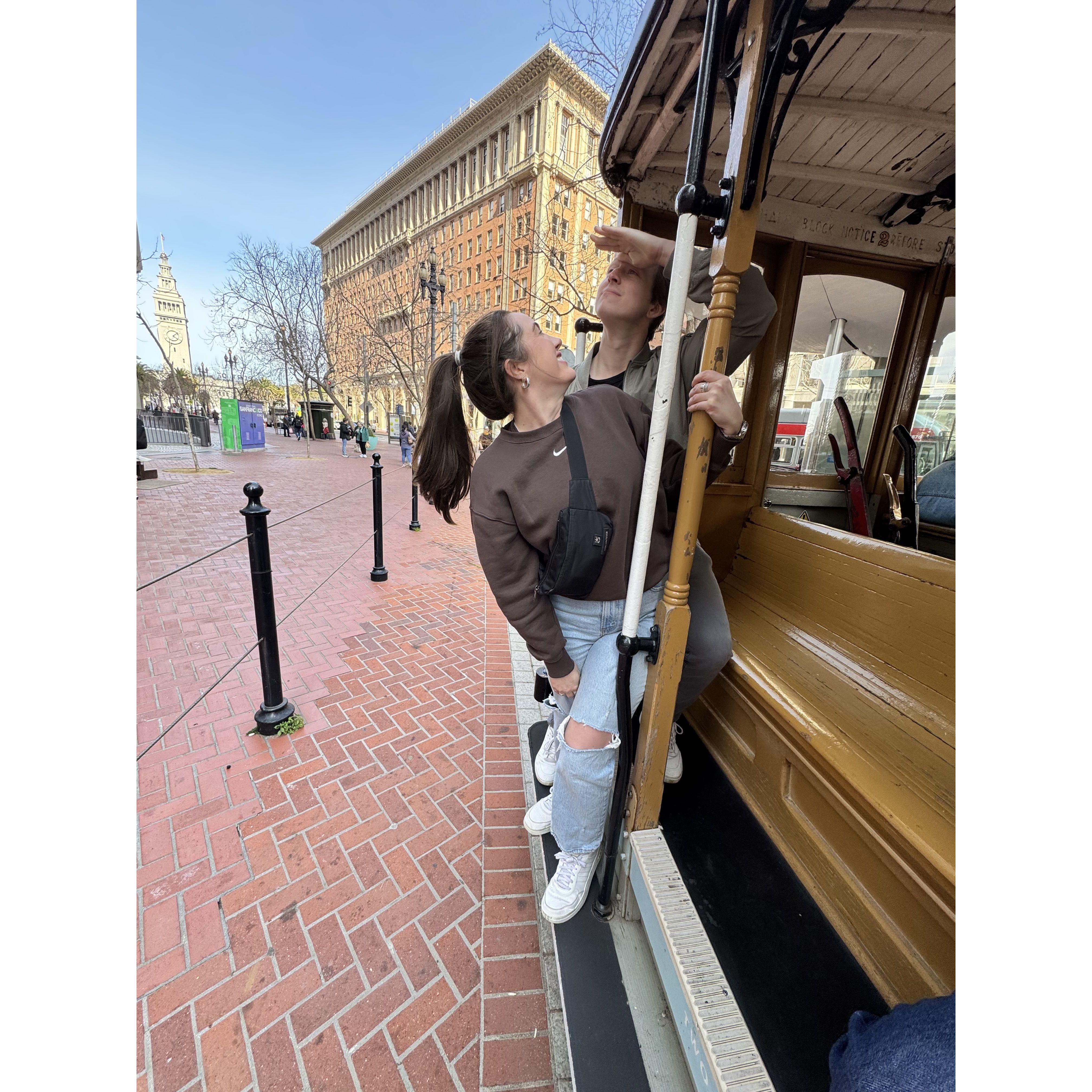 Taking the Full House tour in San Francisco