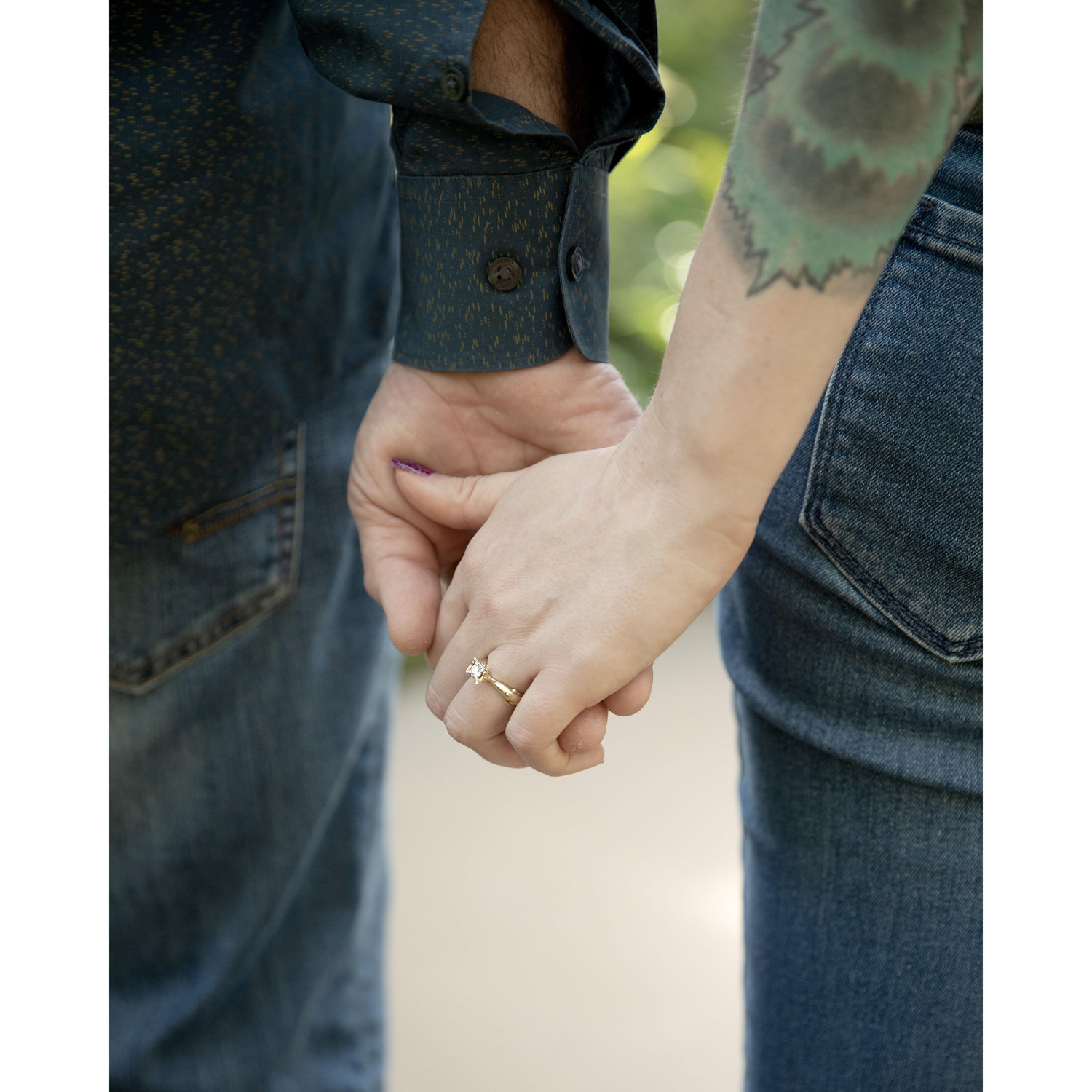 Engagement shoot at Luthy Botanical Garden