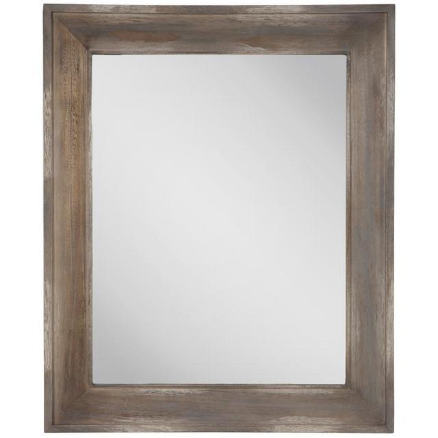 Beveled Wood Wall Mirror