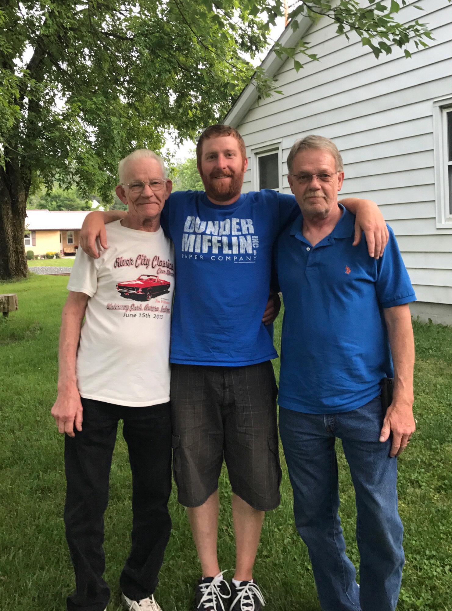 Wes, Matt and Rick...(his Father and Grandfather)