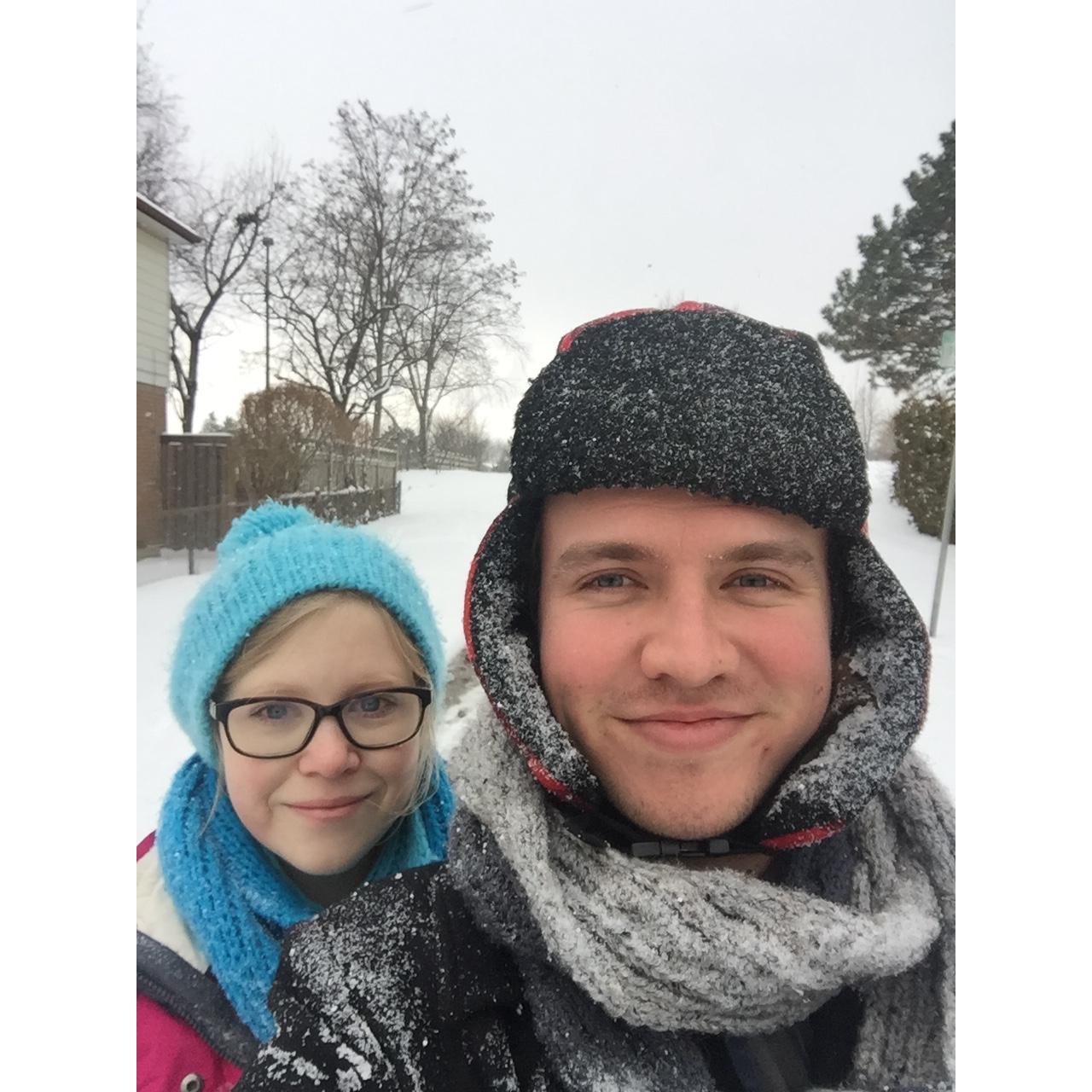 We went sledding!