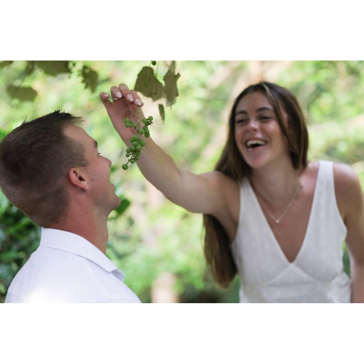 light snacks during our engagement shoot