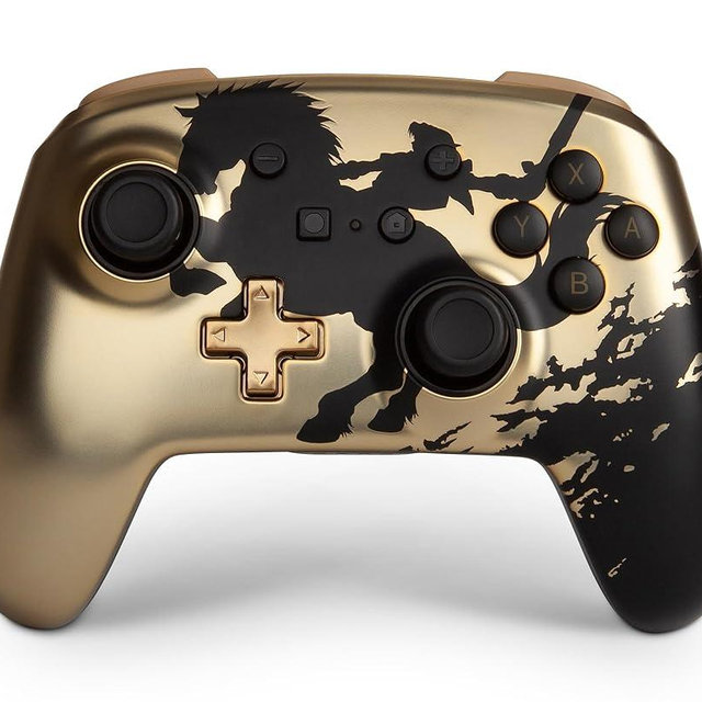PowerA Enhanced Wireless Controller for Nintendo Switch - Gold Rider, Nintendo Switch - OLED Model, Nintendo Switch Lite, Gamepad, game controller, Bluetooth controller