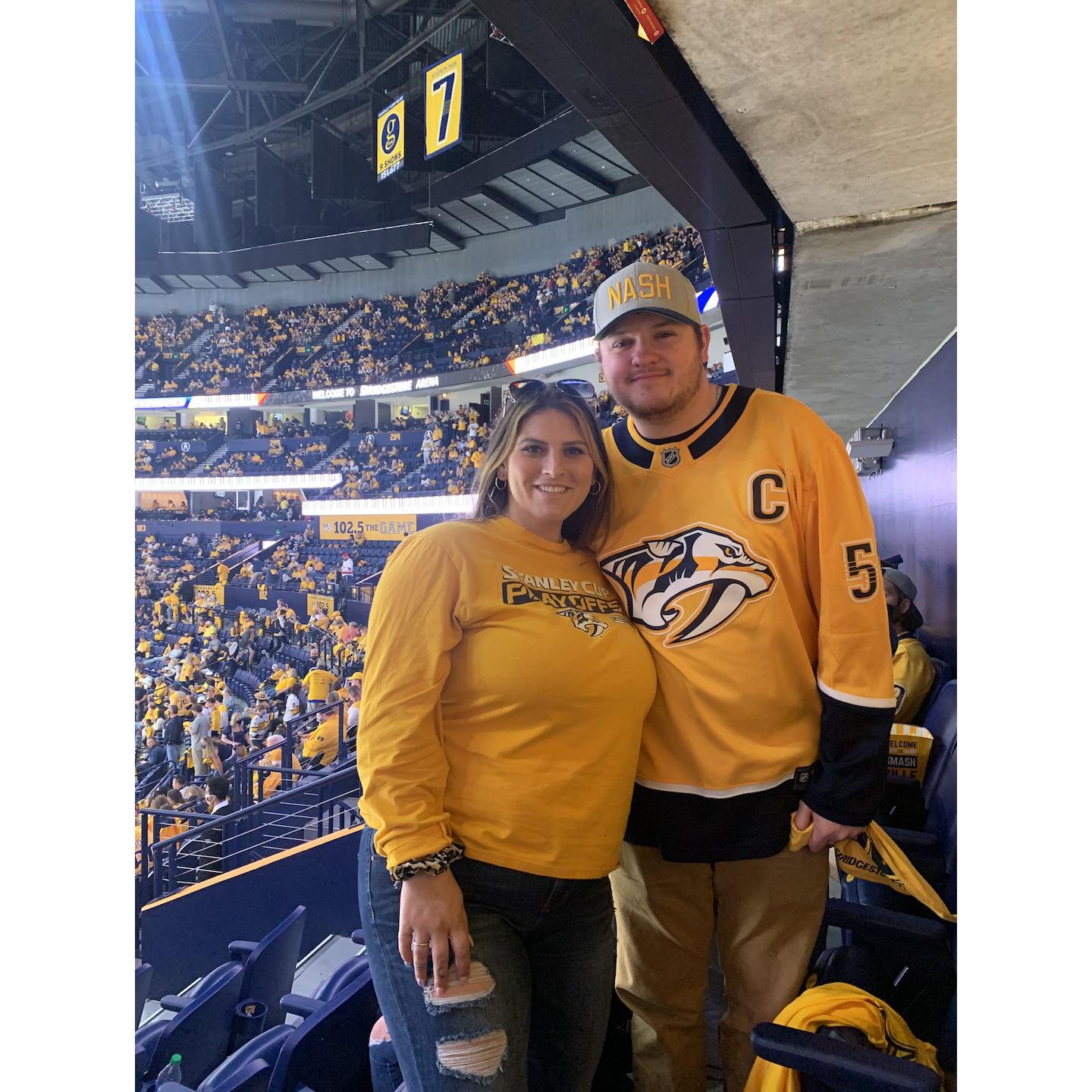 Our first preds game!