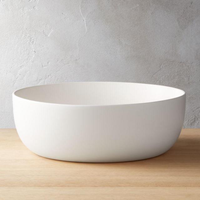 Crisp Matte White Serving Bowl