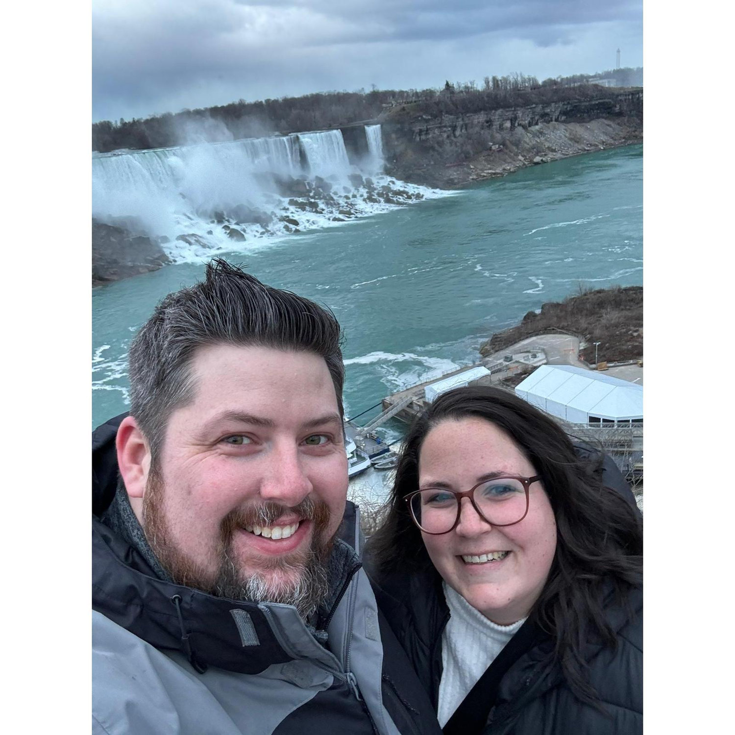 Our first date at Niagara Falls, Jonathan's first visit to Canada