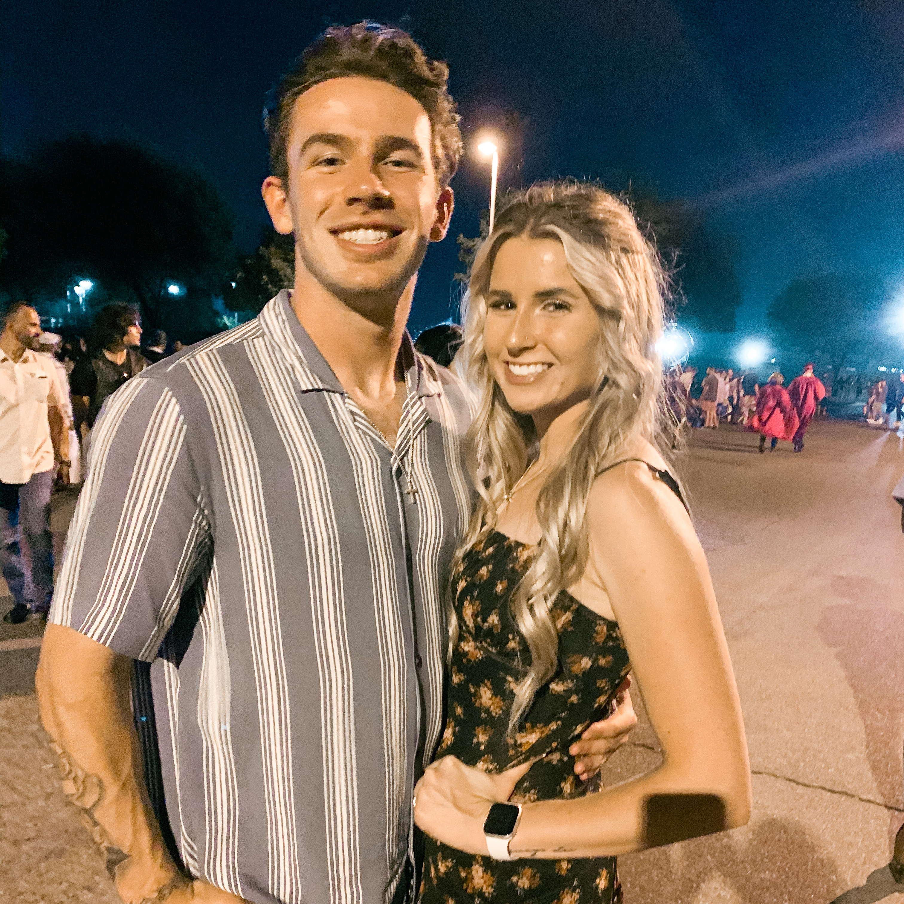 Our first "official" photo together at my brother's graduation where you held my hand for the first time.