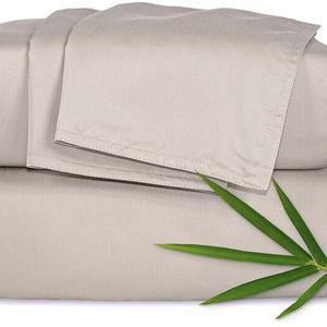 King Sheets by Pure Bamboo, Genuine 100% Organic Viscose Derived from Bamboo Bed Sheet Set, Luxuriously Soft & Cooling, Double Stitching, Lifetime Quality Promise (King, Sand)