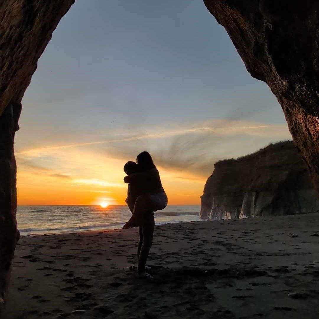 Kisses after the proposal!