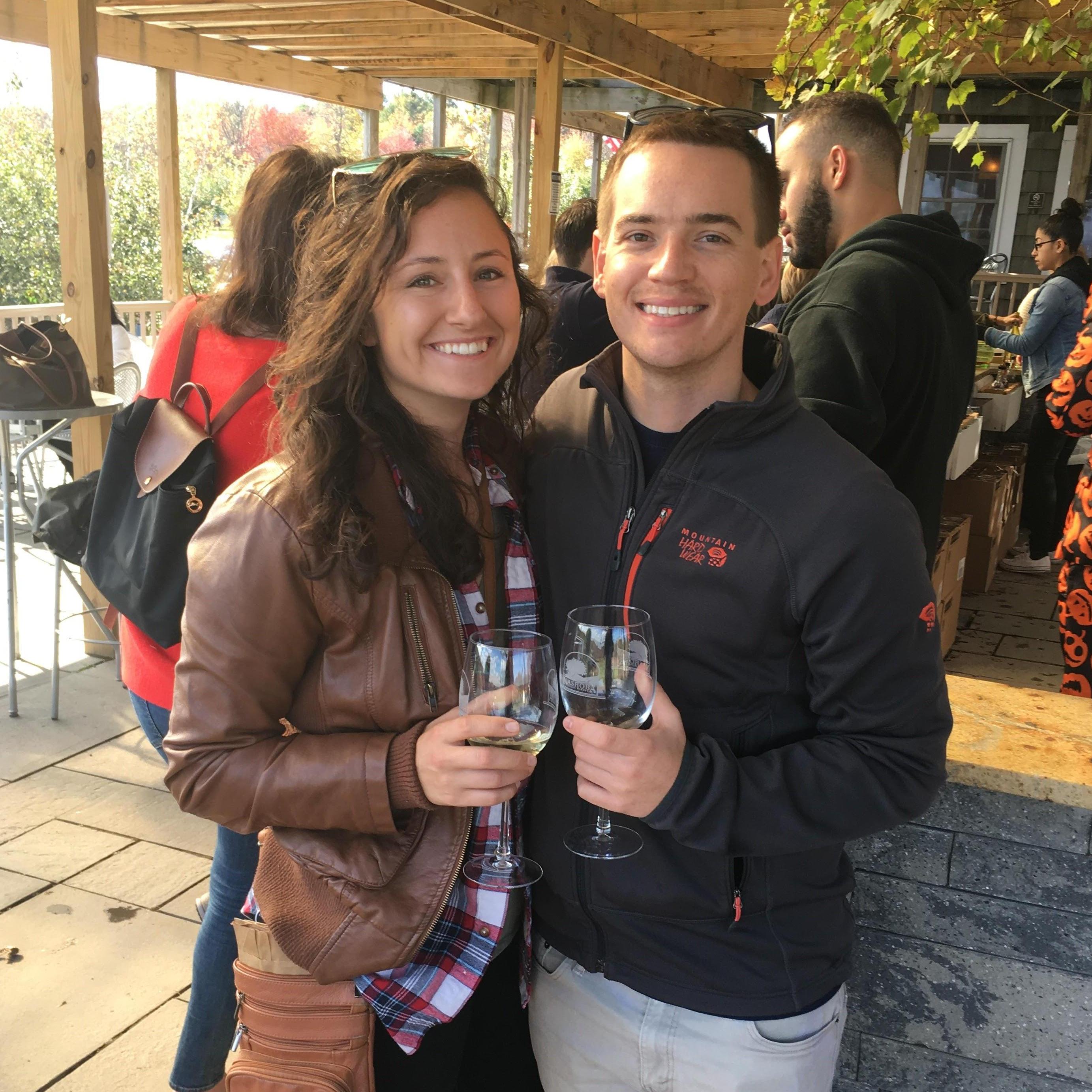 Visiting a winery with friends in MA