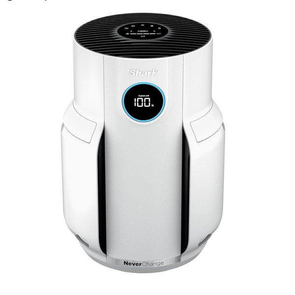 Shark Air Purifier for Home, NeverChange, for Large Room, Bedroom, Home Office, HEPA-Exceeding Filter, Captures Pollutants, Pet Dander, Dust, Odor, Smoke, and More, HP153, White