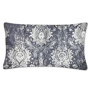 Falcon Velvet Oblong Throw Pillow in Navy
