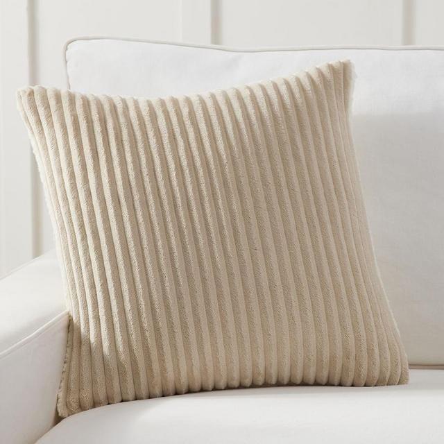 Ridgeline Sherpa Back Pillow Cover, 20 x 20", Bisque