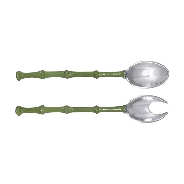 MARIPOSA BAMBOO GREEN SERVERS Salad Severs, One Size
