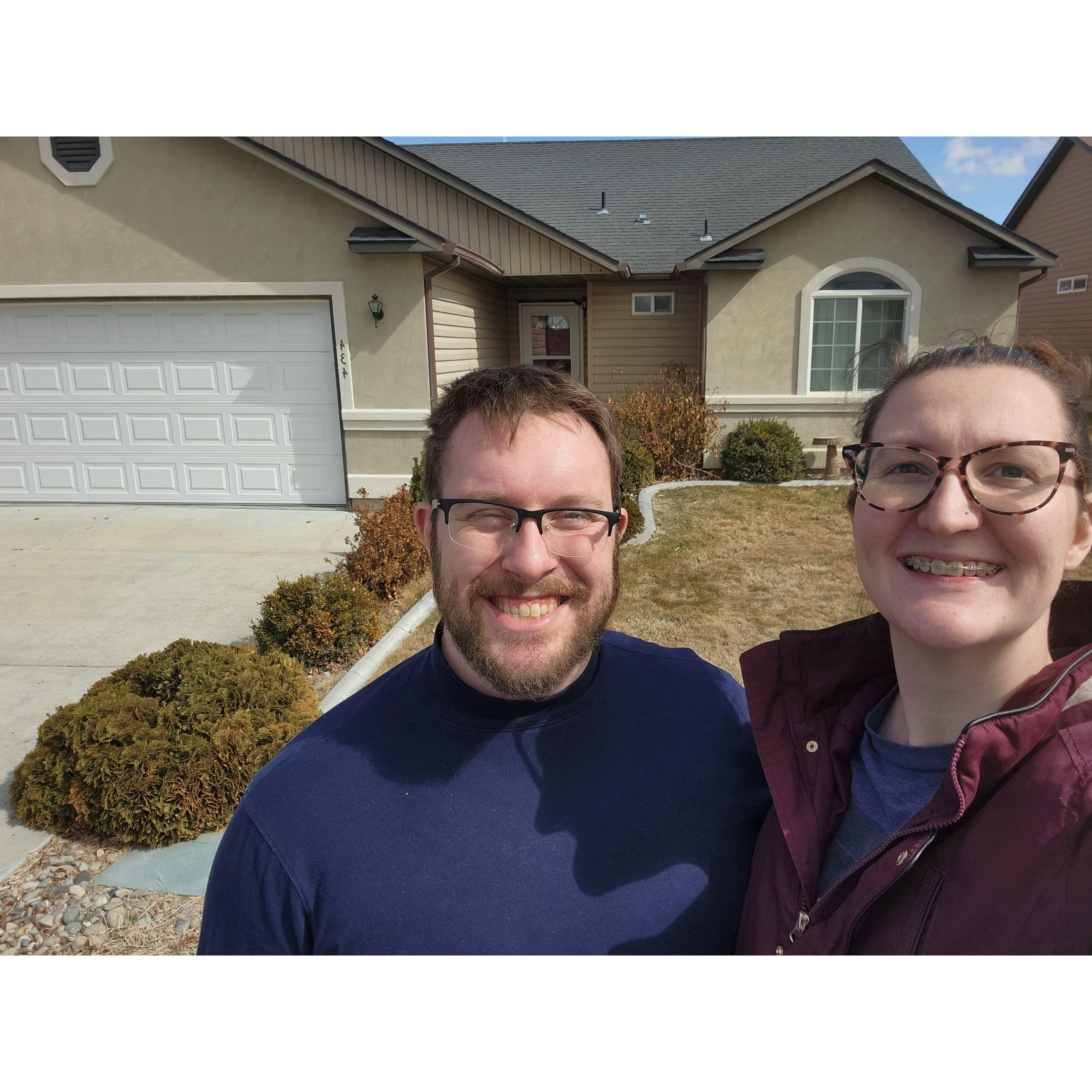 The day we signed papers and moved into our house!