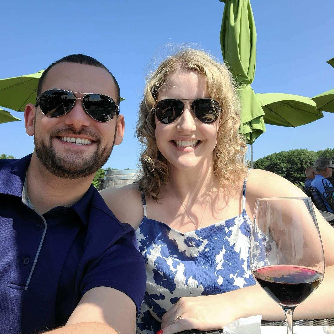 Celebrating Lauren’s birthday at a local winery