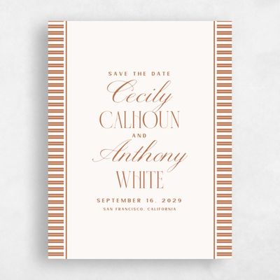 Tuscany, Brown Wedding Save the Date - Connell Portrait