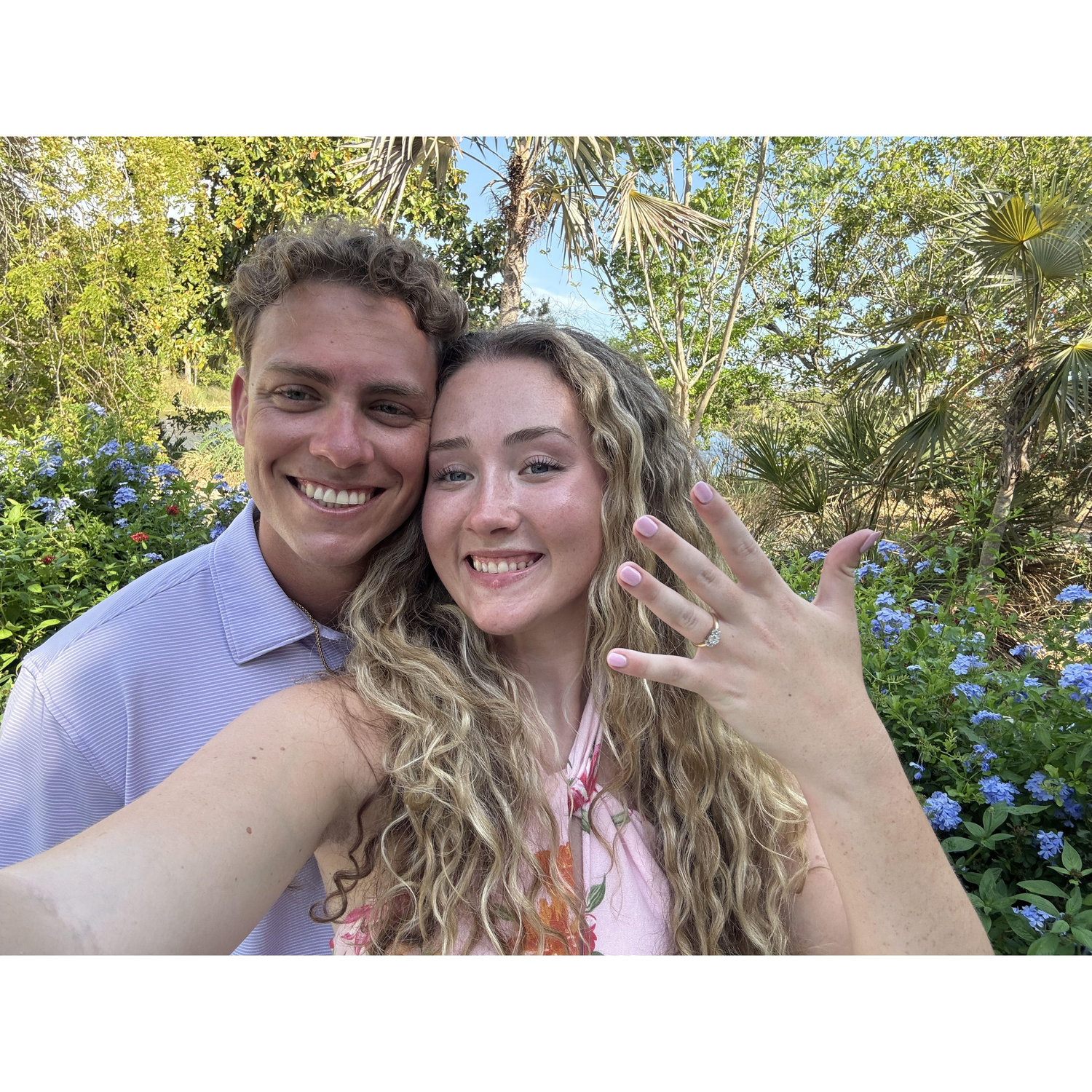 Connor proposed at the Naples Botanical Gardens!