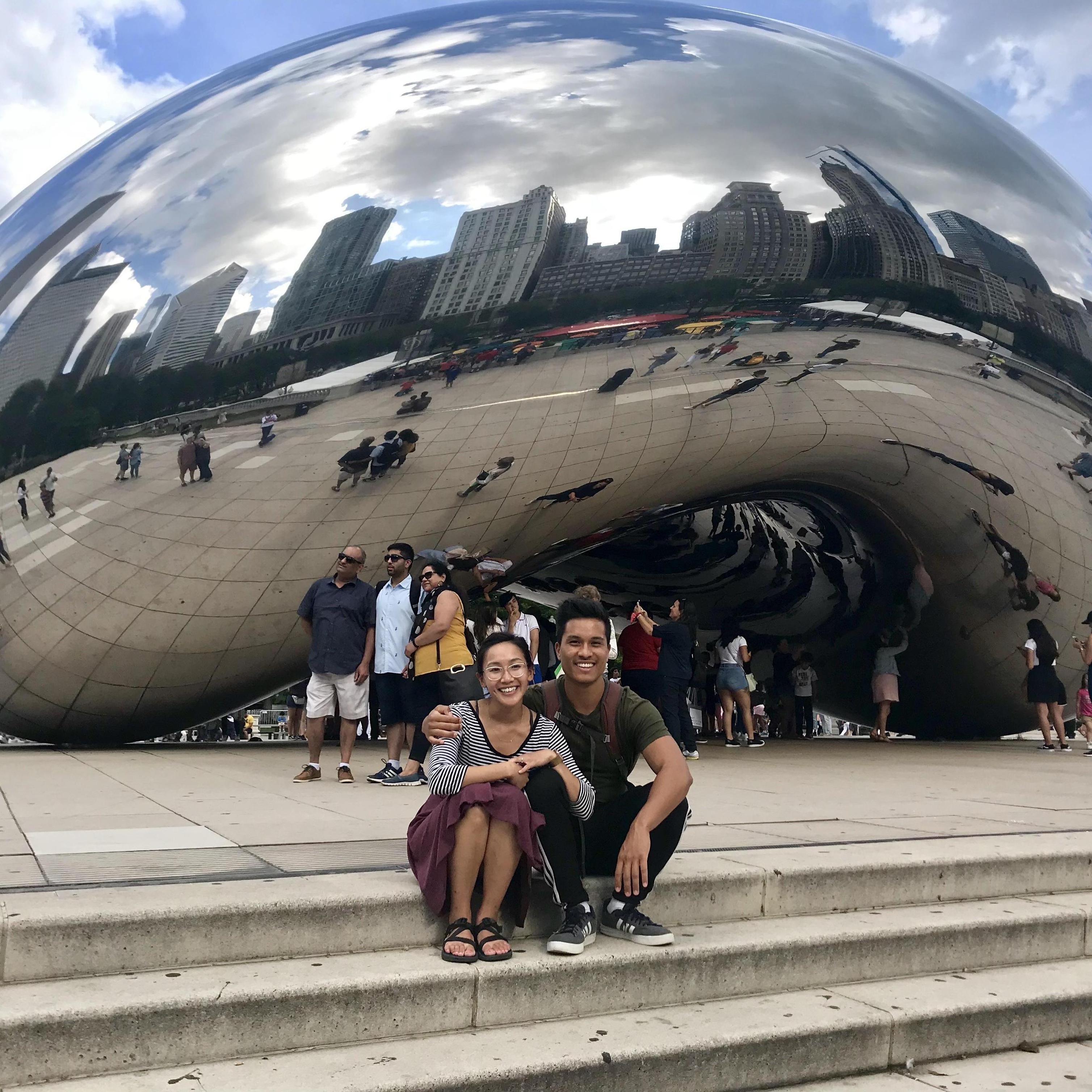 Admiring The Bean in Chicago