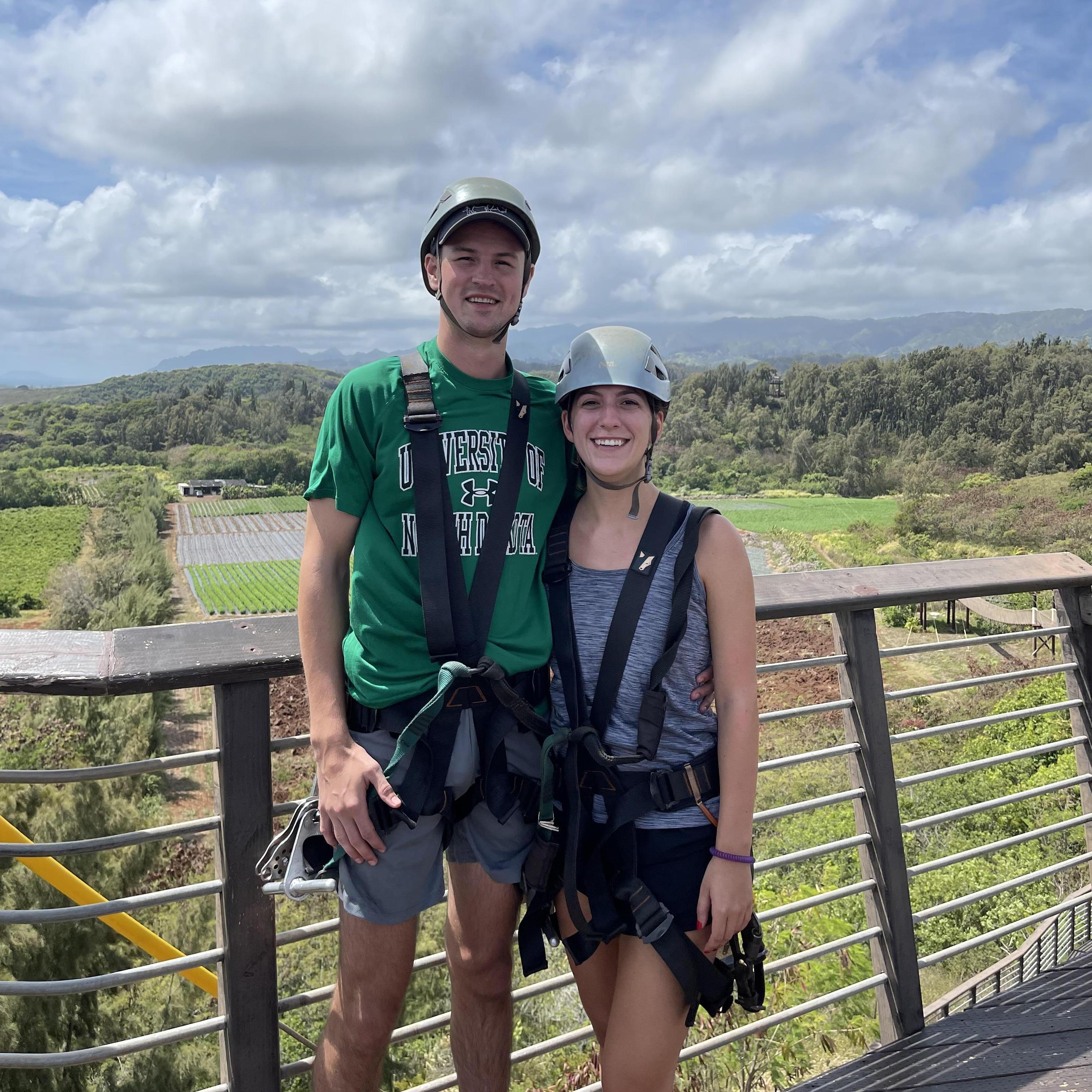 Zip-lining in Hawaii