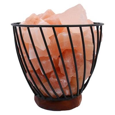 Accentuations by Manhattan Comfort Himalayan Wired Basket Lamp 3.0 with Natural Rocks with dimmer ("7")