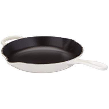 Le Creuset Signature Iron Handle Skillet, 10-1/4-Inch, White