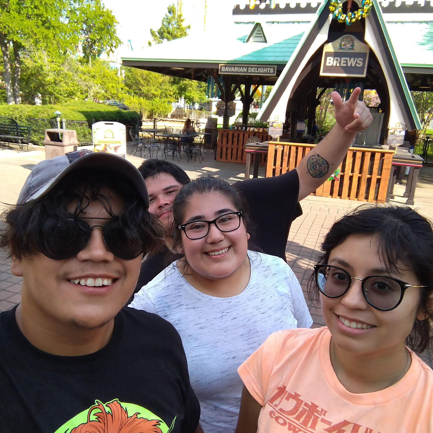 Six Flags with the crew