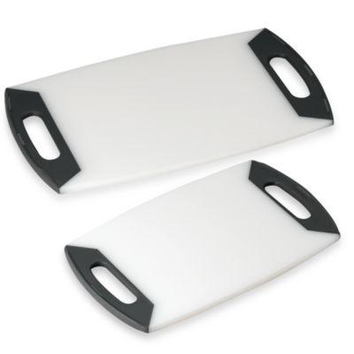 Oneida® Colourgrip® Charcoal Handle 12-Inch Cutting Board in White