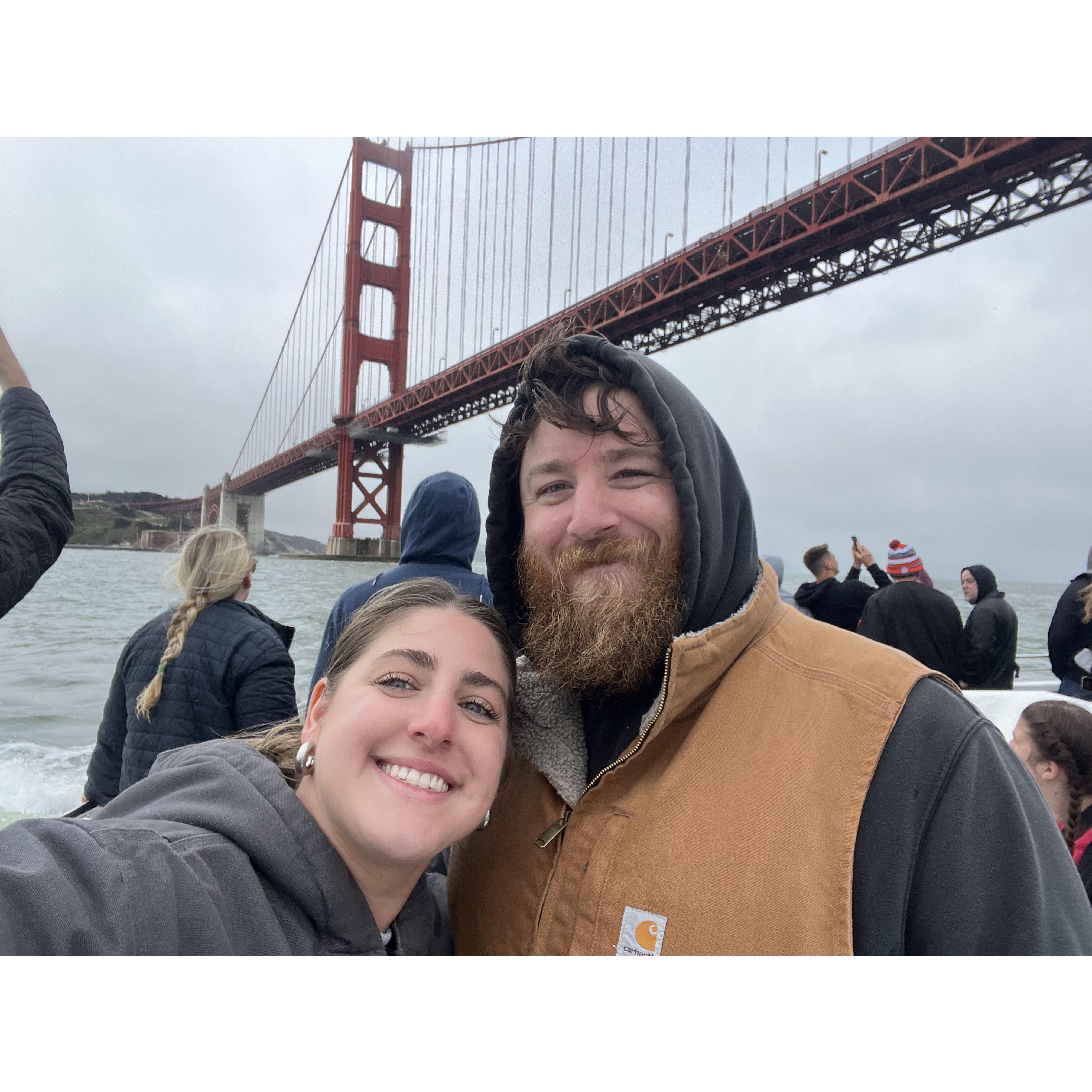Whale watching under the Golden Gate Bridge! San Francisco, CA 2025