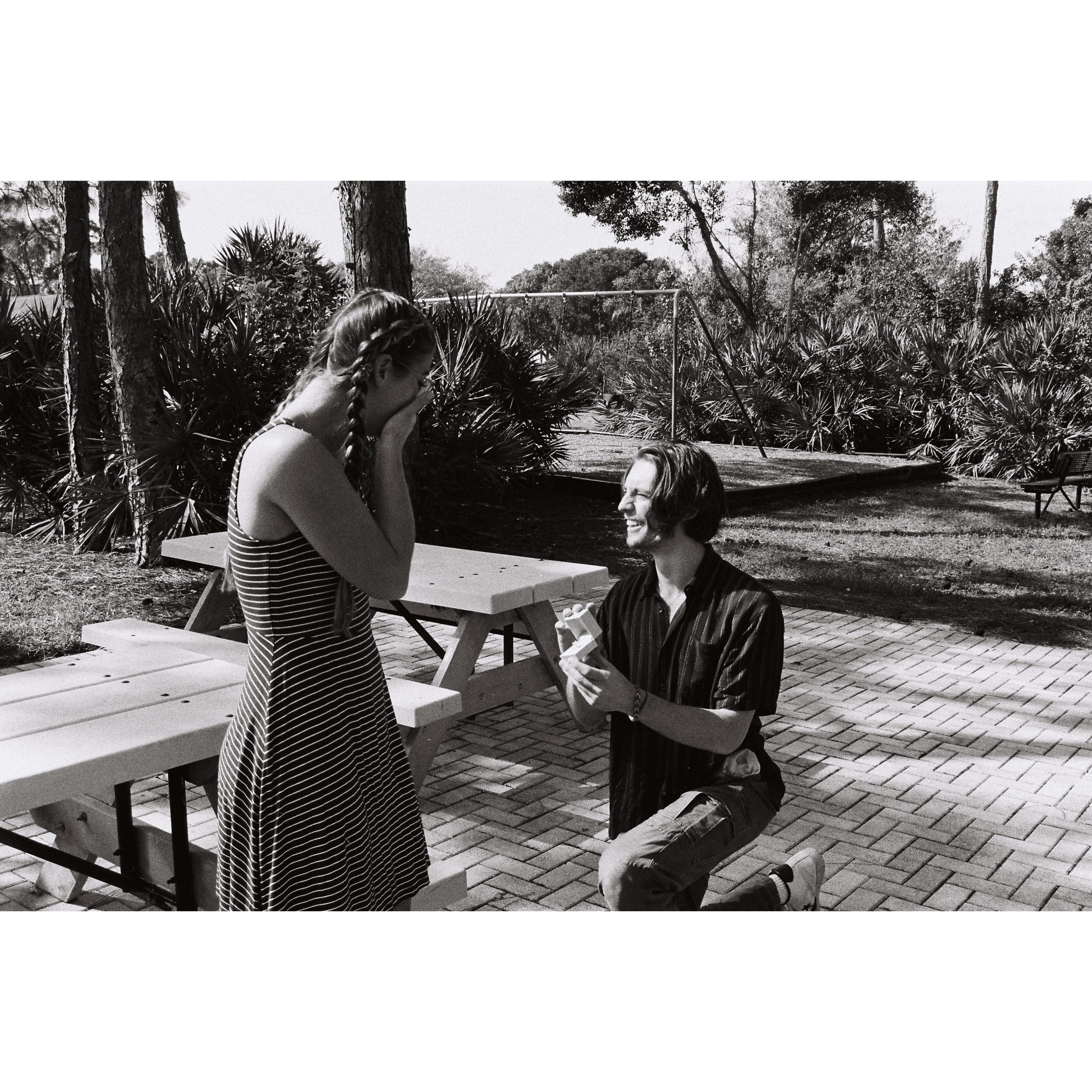 Hannah and Luke's surprise engagement in Florida